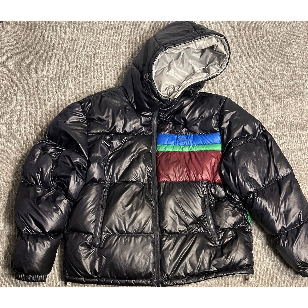Lacoste Puffer Jacket Down Color Block  Reversible L Men's
